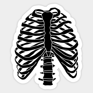 Skeleton Rib Cage Funny Halloween Anatomy Costume Sticker